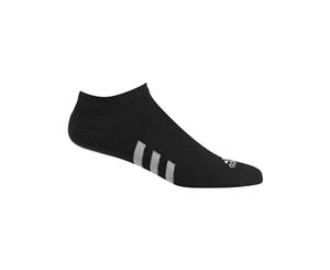 Adidas 3 Pack No-Show Socks - Black - Mens