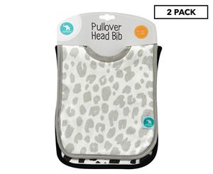 All4Ella Pullover Head Bib 2-Pack - Leopard Black
