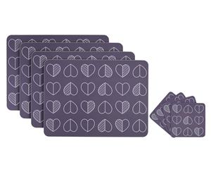Beau & Elliot Confetti Outline Midnight Blue Placemats & Coasters Set of 4