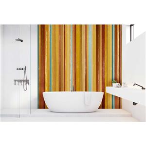 Bellessi 445 x 1200 x 4mm Motiv Polymer Bathroom Panel - Allsorts Yellow