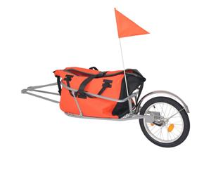 Bike Luggage Trailer with Bag Orange and Black Bicycle Jogger Stroller