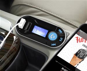 Bluetooth Car Kit With Charging Port - Black/Blue