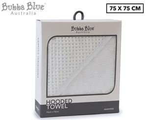 Bubba Blue 75x75cm Hooded Towel - White