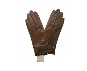 Dents Women's Premium Quality Unlined Leather Gloves - Light Brown
