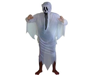Ghost Costume Fancy Scary Unisex White Dress Mask