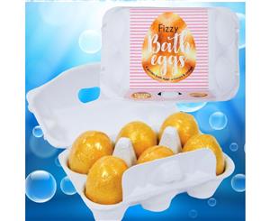 Golden Fizzy Bath Bomb Eggs - Half Dozen