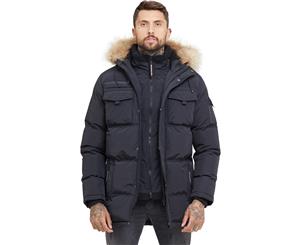 Good For Nothing Men's Storm Double Layered Parka Jacket Black
