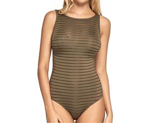 JETS Women's DD-E Cup Overlay One Piece - Stone