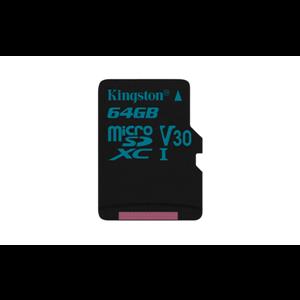 Kingston Canvas Go (SDCG2/64GB) 64GB microSDXC Class10 UHS-I U3 Card (Read 90MB/s Write 45MB/s)