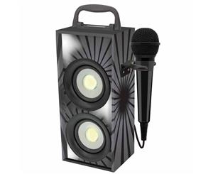 Lexibook BTP155BKZ iParty Mini Bluetooth Karaoke Tower with Microphone Black