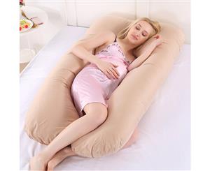 Maternity Pillow Pregnancy Nursing Sleeping Body Support Feeding ~ Beige