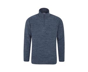 Mountain Warehouse Mens Micro Fleece Top Lightweight Sweater Jumper Pullover - Navy