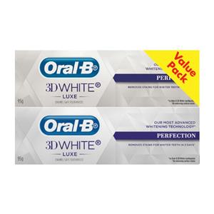 Oral B 3D White Luxe Perfection Toothpaste 2x95g Value Pack