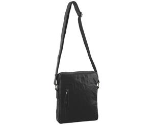Pierre Cardin Rustic Leather Ipad Bag (PC2794) - Black