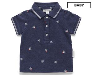 Purebaby Kids Club Polo Tee / T-Shirt / Tshirt - Badminton Embroidery
