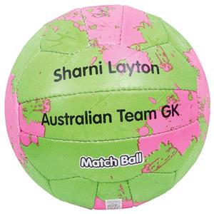 Sharni Layton Match Netball Green / Pink 5