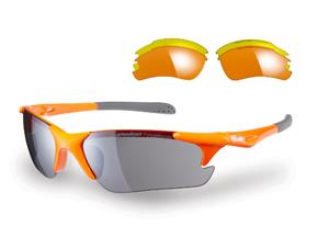Sunwise Twister Orange Sunglasses with 3 Interchangeable Lenses