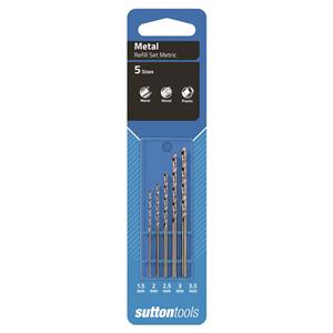 Sutton Tools 5 Piece Metric Jobber Drill Bit Refill Set