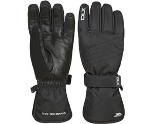 Trespass Mens & Womens/Ladies Rutger Waterproof DLX Snowsport Gloves - Black