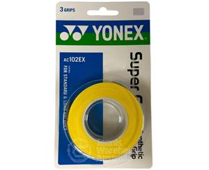 Yonex Super Grap 3 Pack Yellow Overgrips