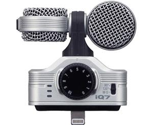 Zoom iQ7 Mid-Side Stereo Microphone for iOS Devices with Lightning Connector Recorder