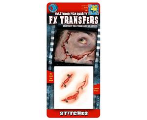 3D FX Small Stitches Tattoos Halloween Zombie Prop Costume