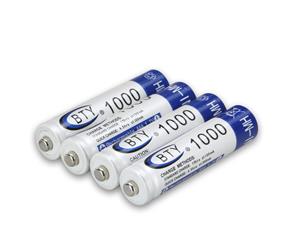4X GENUINE BTY AAA Rechargeable Battery Recharge Batteries 1.2V 1000mAh Ni-MH
