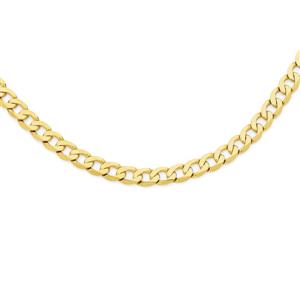 9ct Gold 60cm Bevelled Close Curb Chain