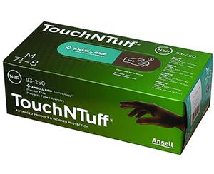 Ansell - Disposable Gloves - TouchNTuff - Nitrile - Type B - Poweder Free - 1 Box (100) - 240 mm - Dark Grey - 93-250-L