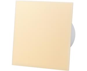 Beige Acrylic Glass Front Panel 100mm Timer Extractor Fan for Wall Ceiling Ventilation
