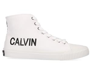Calvin Klein Jeans Women's Iole Canvas High-Top Sneaker - Bright White