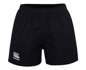 Canterbury Boys Professional Cotton Rugby Training Shorts - Black / White