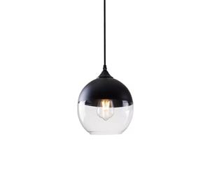 Contemporary Glass Pendant Lamp in Black - Type D