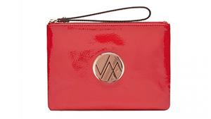 Gia Genuine Leather Travel Pouch - Red