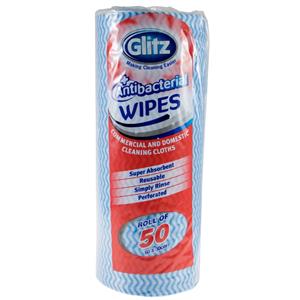 Glitz Domestic Wipes Roll - 50 Pack