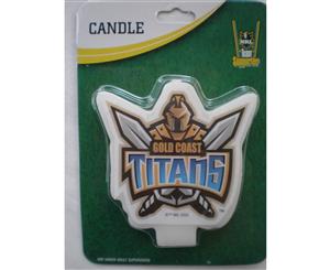 Gold Coast Titans NRL Team Logo Large Candle