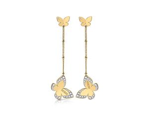 Guess womens Stainless steel Zircon gemstone earrings UBE78017