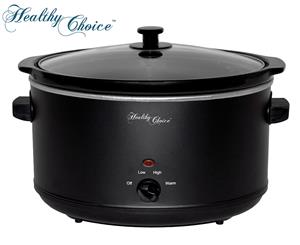 Healthy Choice 8L Large 300W Non Stick Slow Cooker w/Ceramic Bowl/Pot/Glass Lid