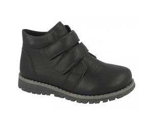 Jcdees Boys Round Toe Double Strap Ankle Boots (Black) - KM647