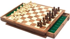 Jenjo Chess and Checker Board Set