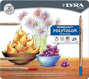 Lyra Rembrandt Polycolor Pencils 24/Metal Box