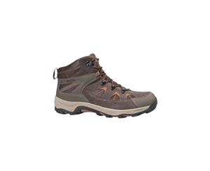 Mountain Warehouse Mens Waterproof Boots with Leather Suede and Mesh Lining - Orange