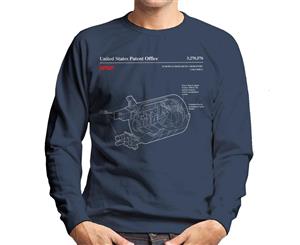 NASA European Research Laboratory Columbus Blueprint Men's Sweatshirt - Navy Blue