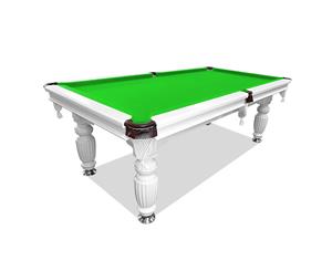 New! 7FT White Frame Green Felt Luxury Slate Solid Timber Billiards / Pool Table