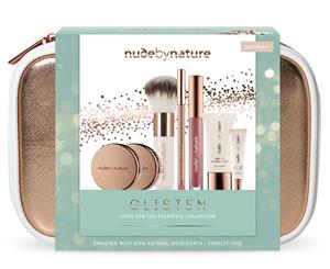 Nude By Nature 8-Piece Glisten Good For You Essential Collection - Light/Medium