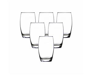 Set of 6 Glass Drinkware Set - 12oz - Clear