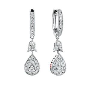 Sir Michael Hill Designer GrandAmoroso Drop Earrings with 0.33 Carat TW of Diamonds in 10ct White & Rose Gold