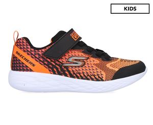 Skechers Boys' GoRun 600 Baxtux Running Sports Shoes - Black/Orange