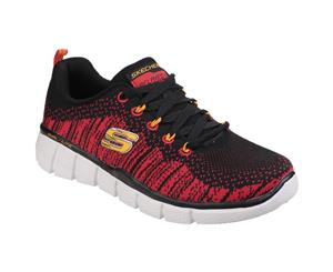 Skechers Childrens/Boys Equalizer 2.0 Perfect Game Memory Foam Lace Up Trainers (Black/Red) - FS3896