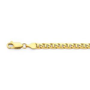 Solid 9ct Gold 19cm Marine Bracelet